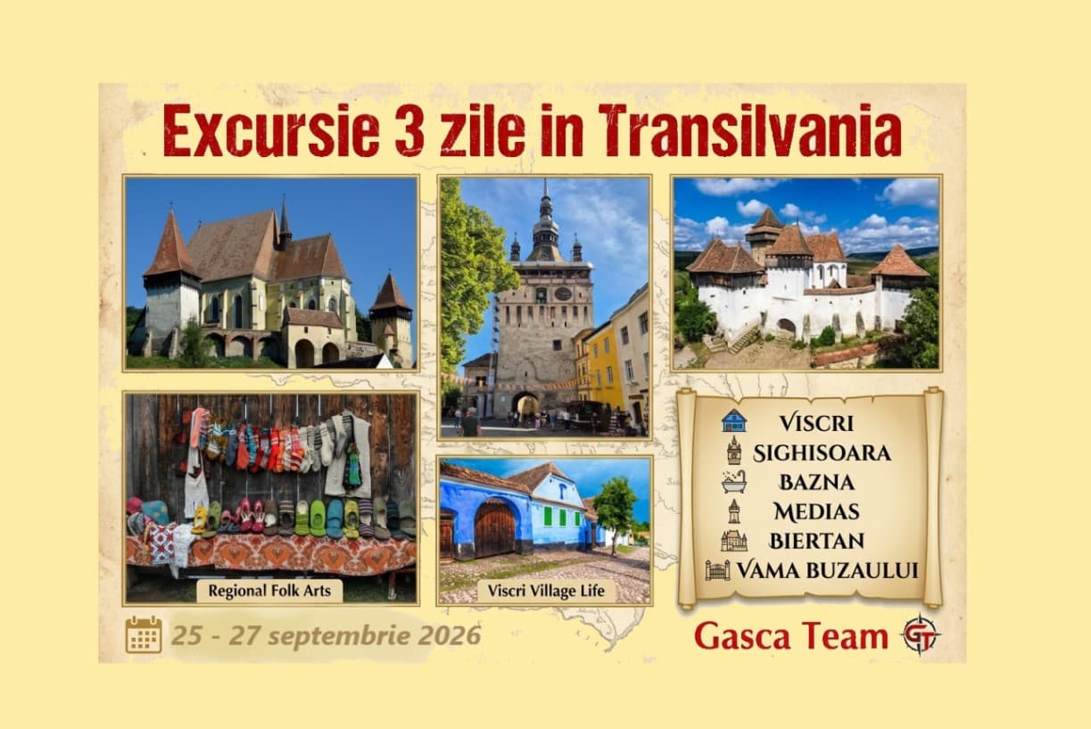 EXCURSIE 3 zile in Transilvania